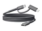 Fresh 'n Rebel USB-C Combo Cable Grey