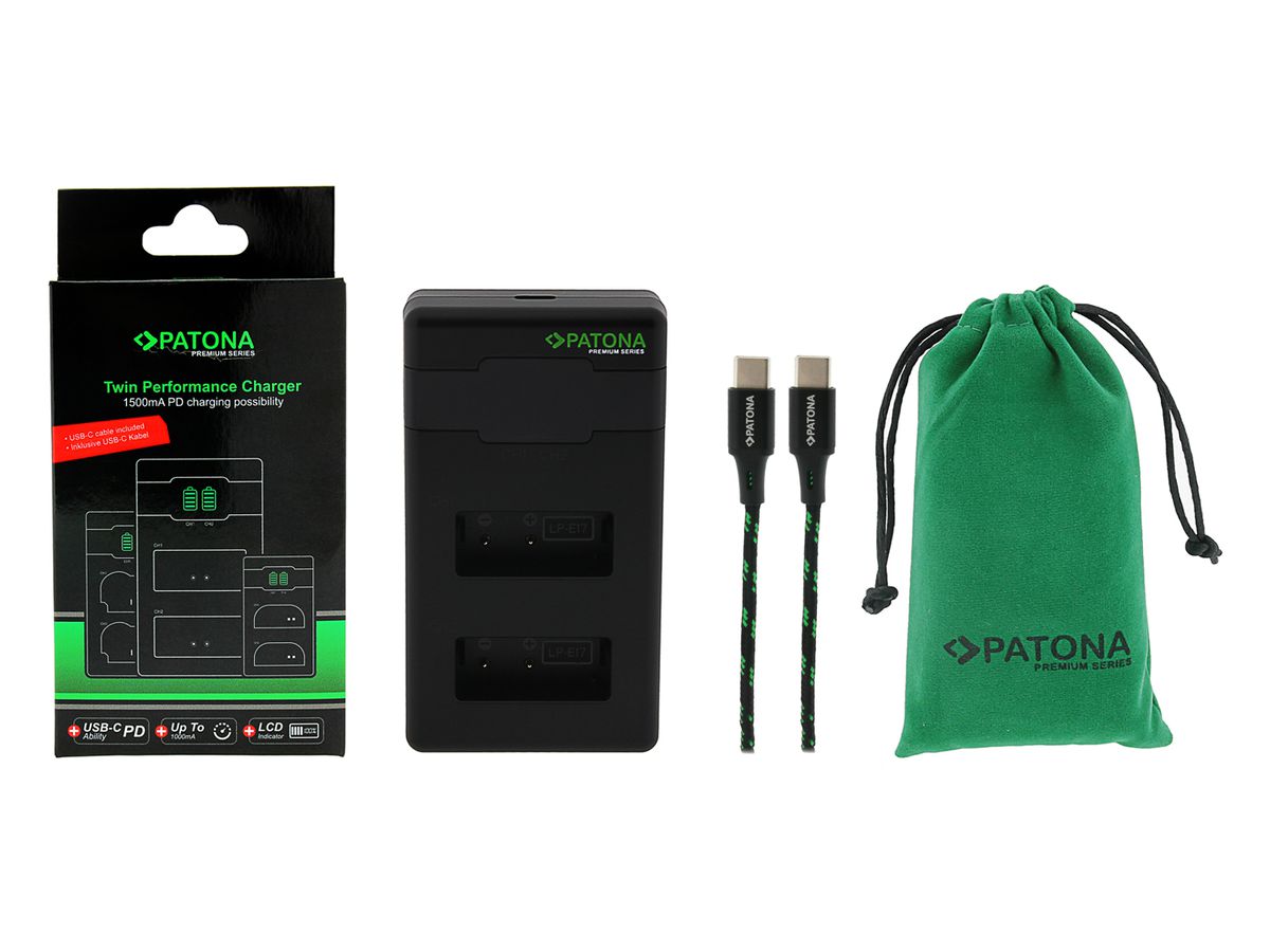 Patona Premium Twin Charger Canon LP-E17