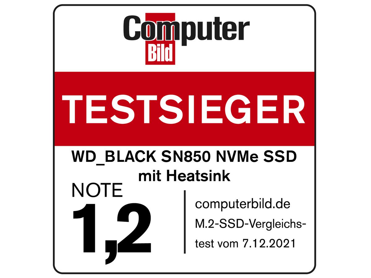 WD Black SN850 M.2 NVMe SSD 1TB / HS