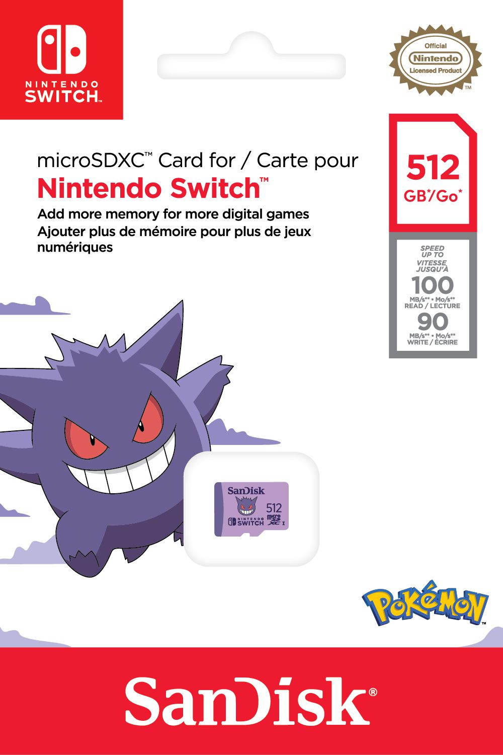 SanDisk microSDXC Nintendo Pokémon 512GB