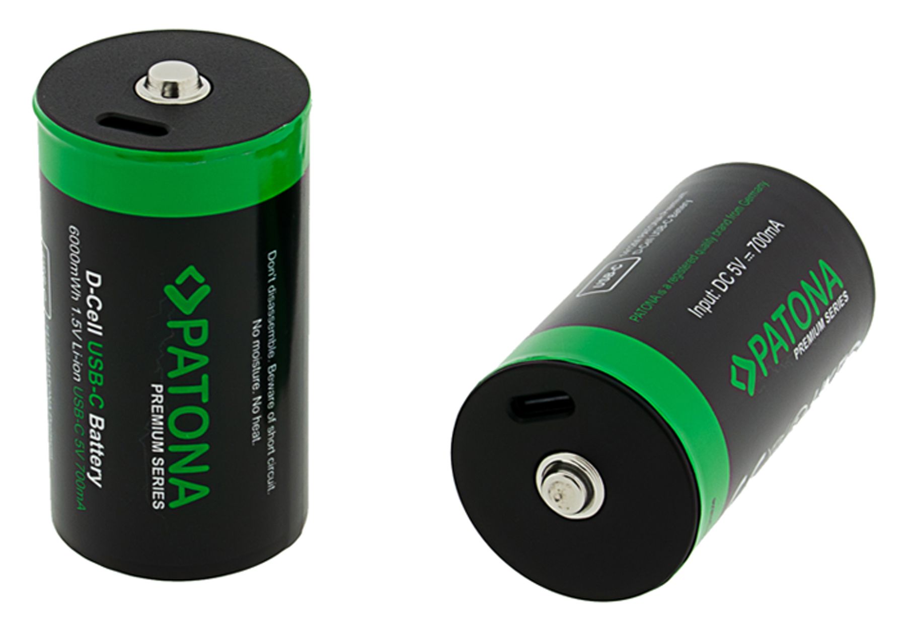 Patona Premium Akku 2X LR20 USB-C