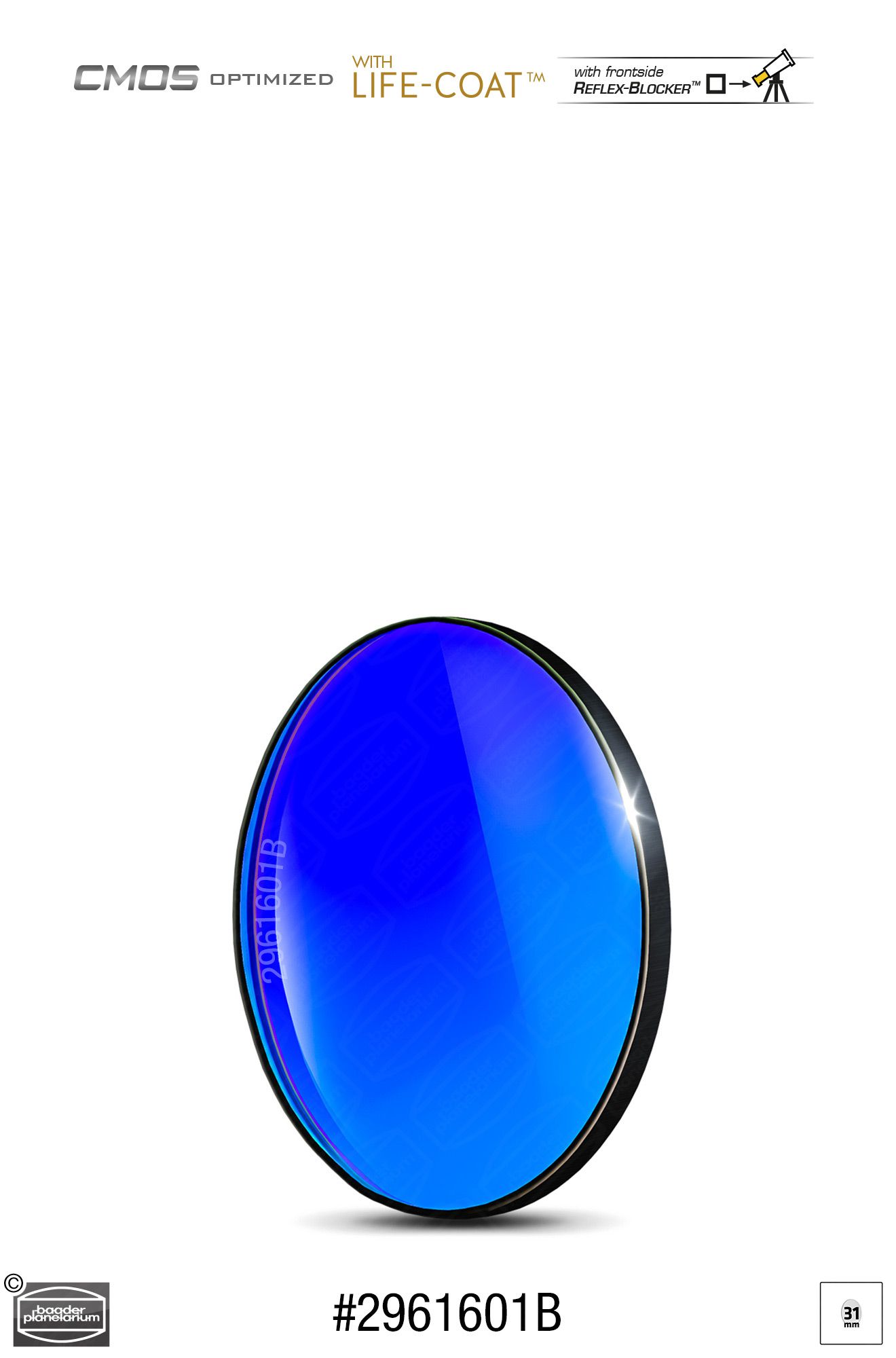 RGB-B 31mm Filter  CMOS-optimized