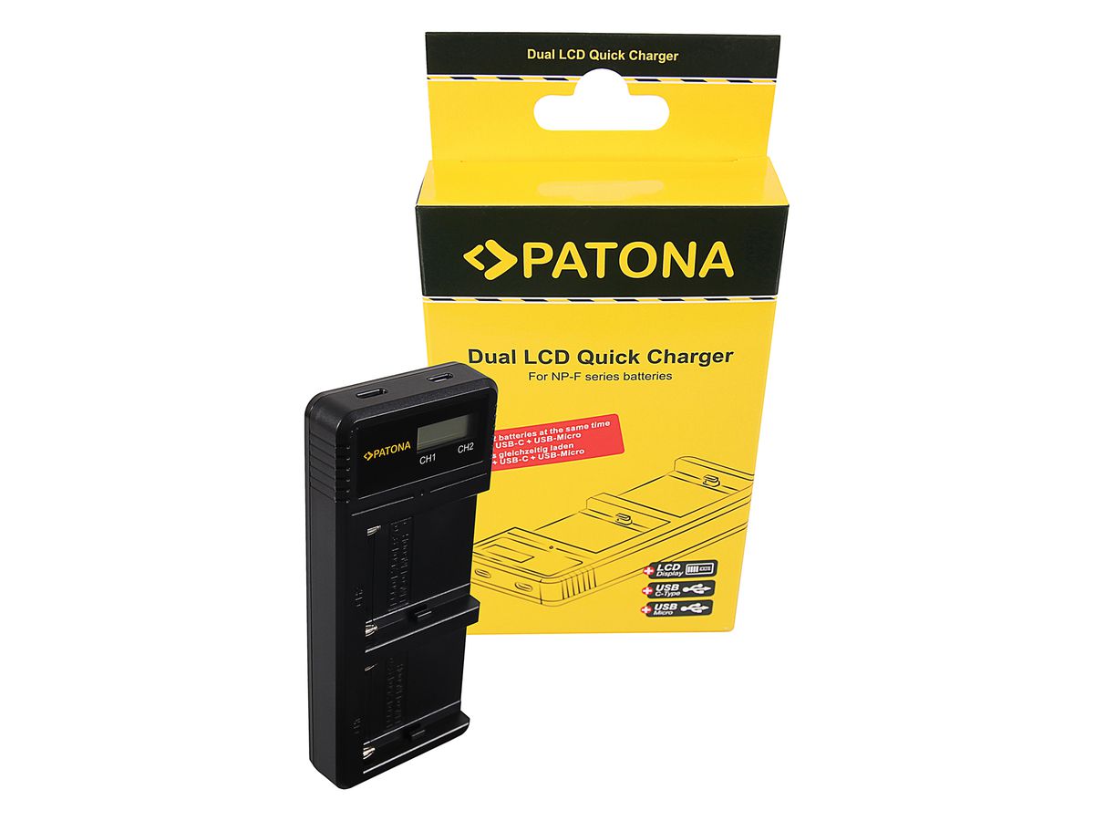 Patona Dual LCD Charger USB Sony NP-F750