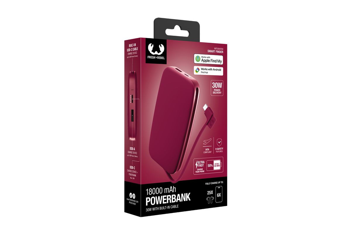 Fresh 'n Rebel Powerbank 18000 mAh Red