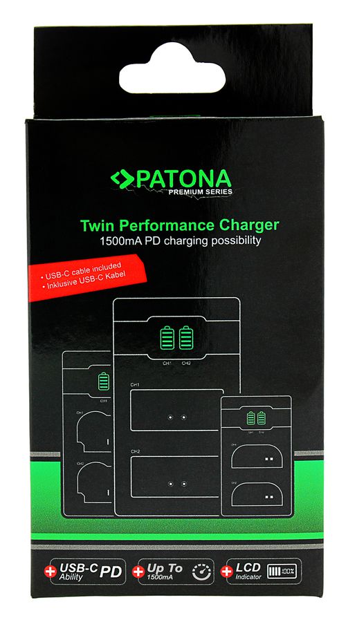 Patona Premium Twin Charg Panasoni BLK22