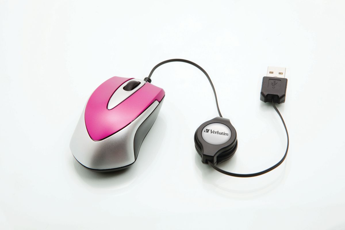 Verbatim Go Mini Travel Mouse Pink