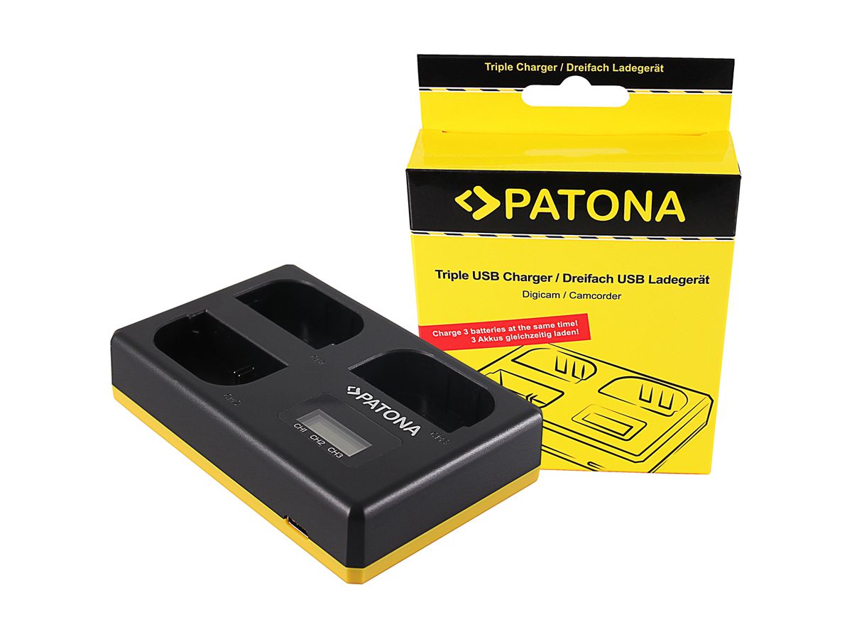Patona Triple Chargeur USB LP-E6