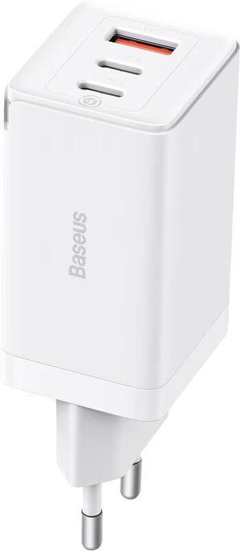 Baseus GaN5 Pro 3 Port Charger 65W White