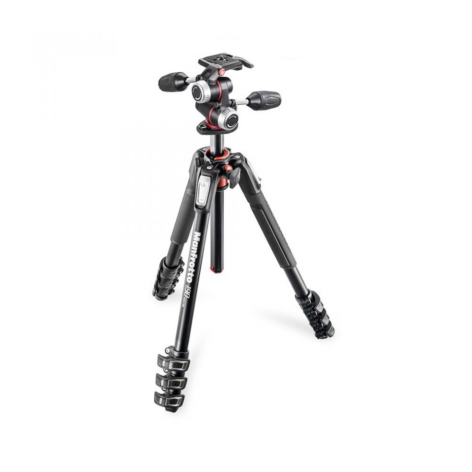 Manfrotto 190XPRO Alu Tripod w/3W H 4 S.