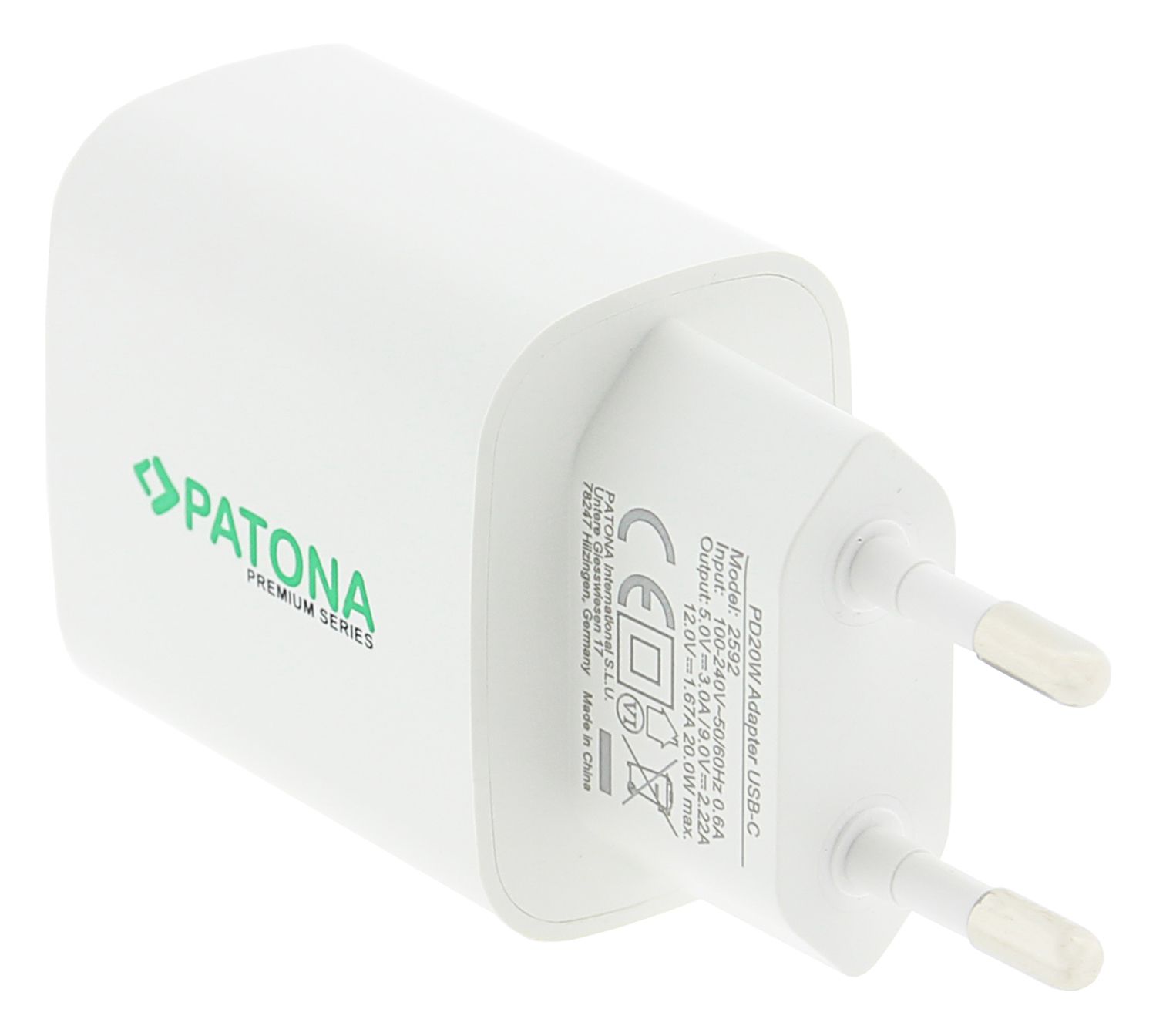 Patona Netzteil PD 20W USB-C 5V 3A White