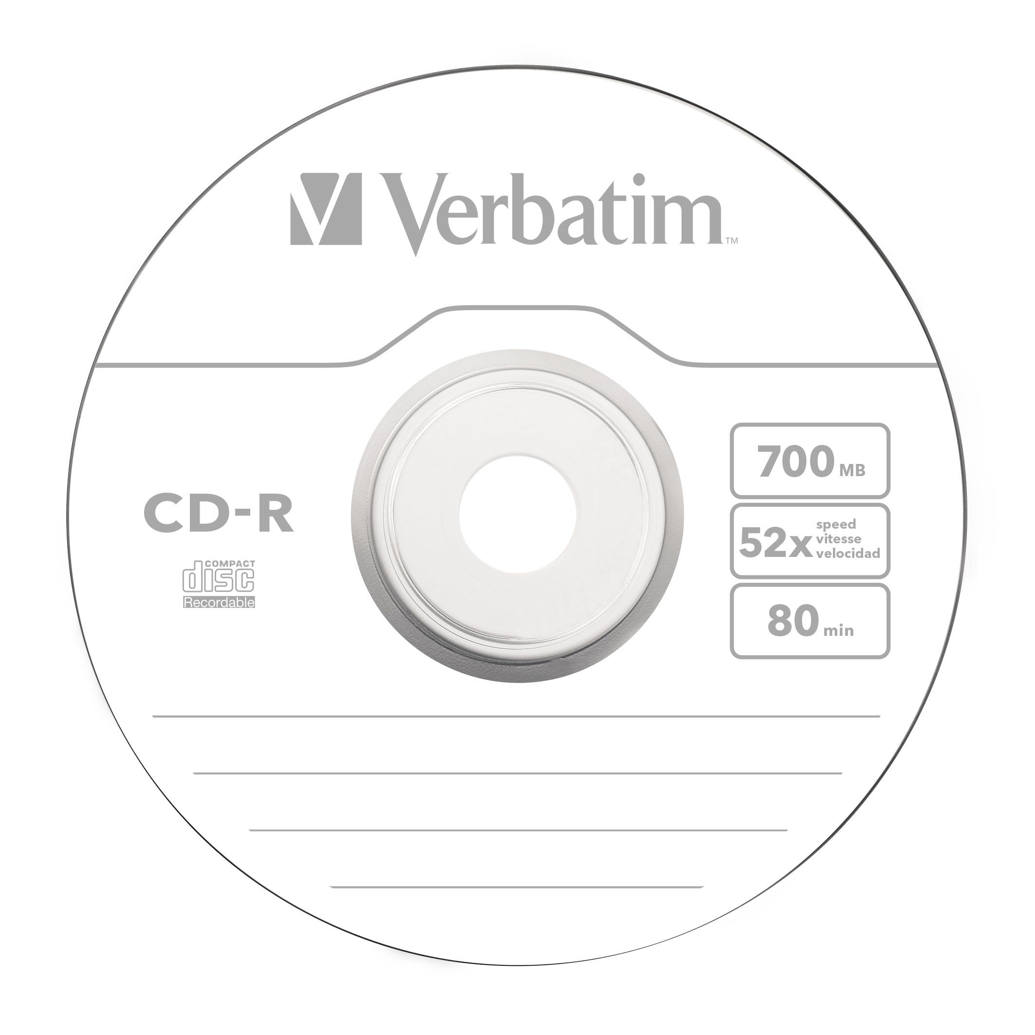 Verbatim CD-R Spindle 700MB 52x 100 Pack