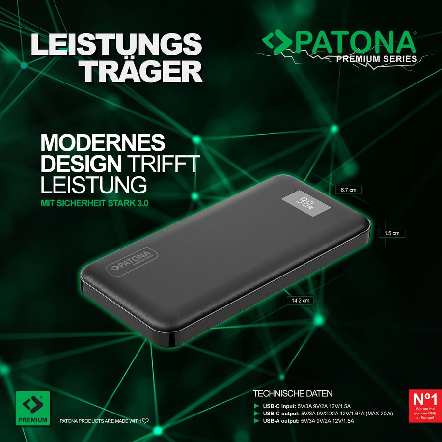 Patona Powerbank PD20W 3.0 10000mAh
