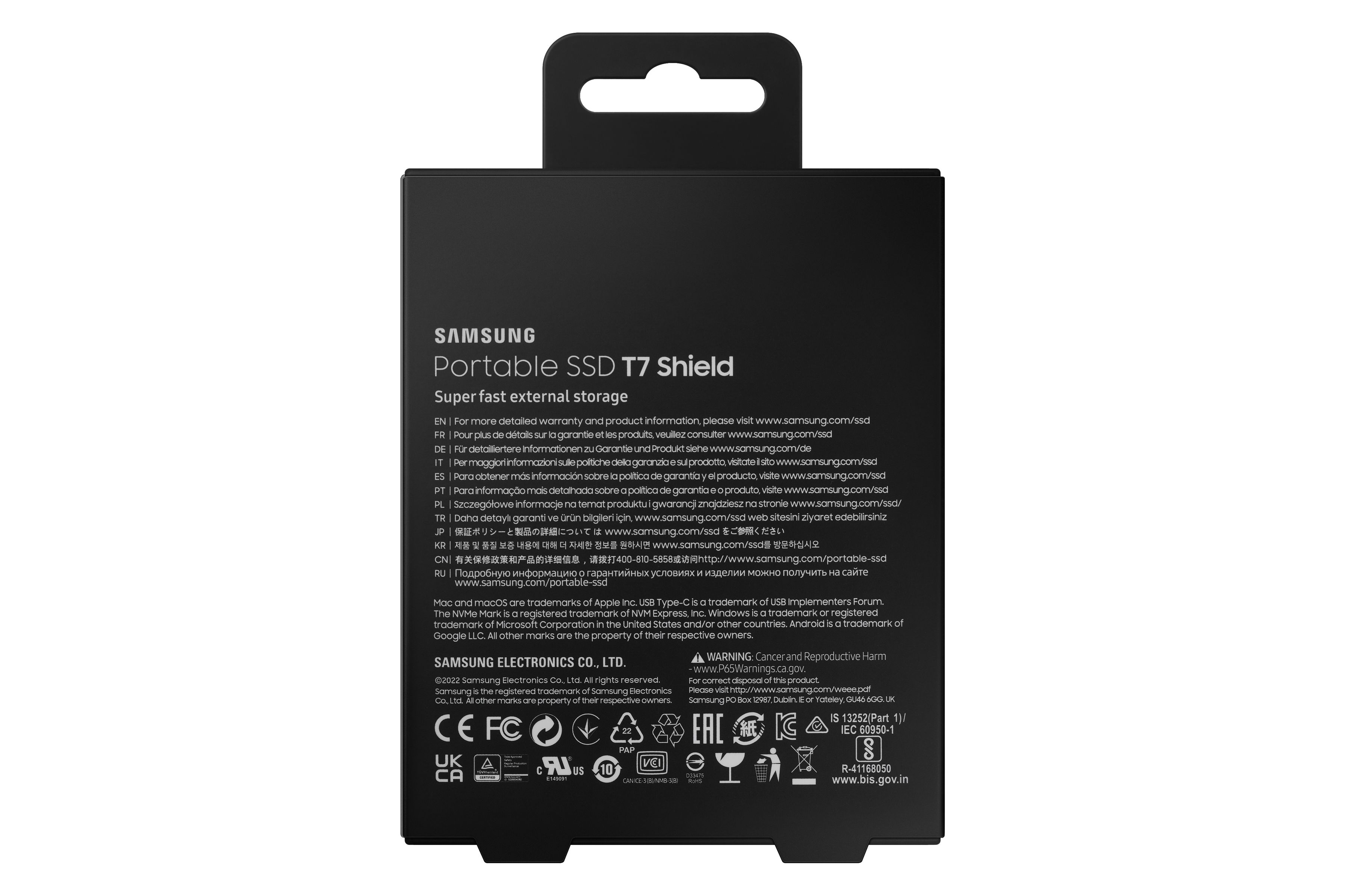 Samsung PSSD T7 Shield 1TB black