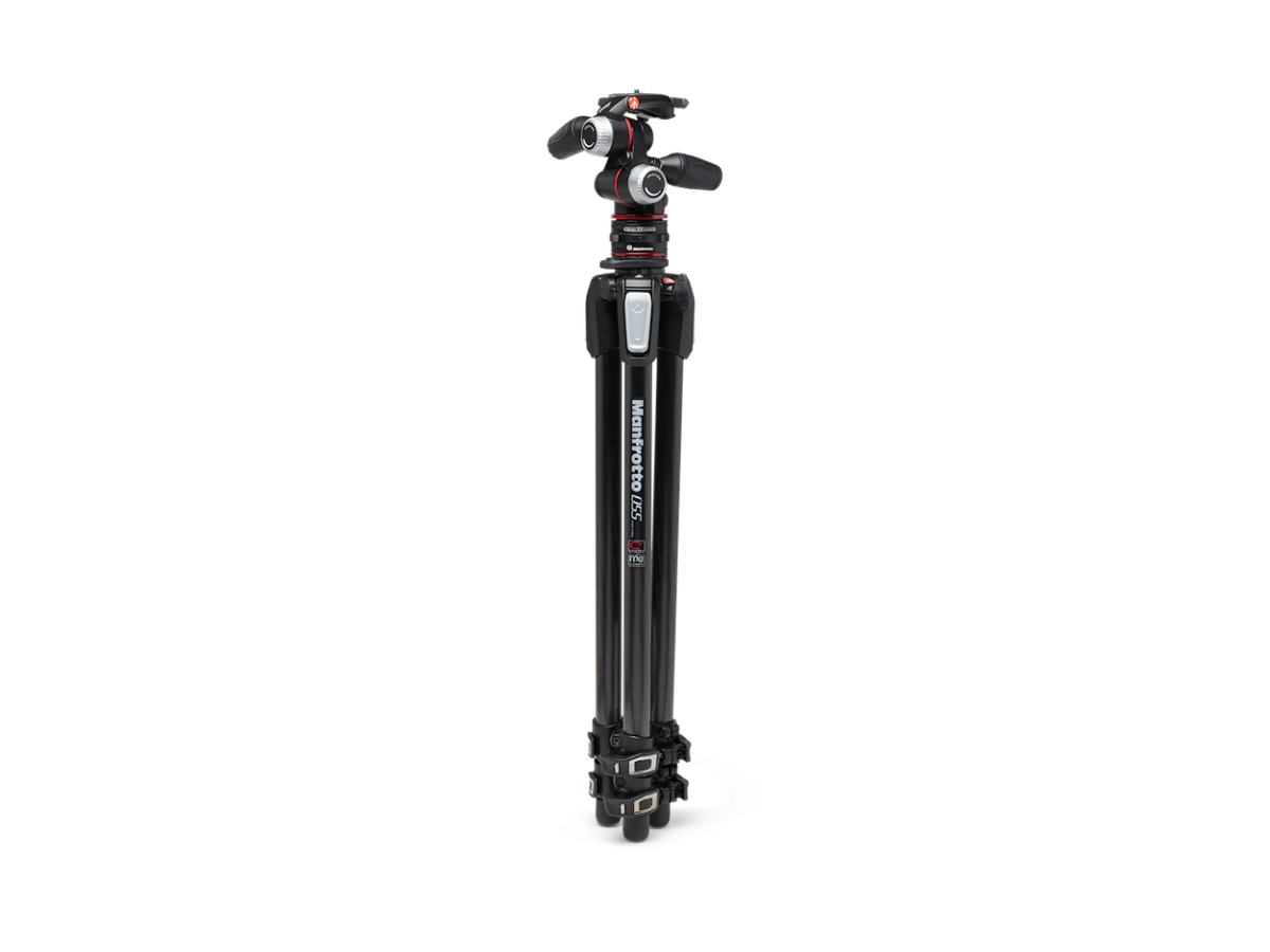 Manfrotto 055XPRO Carbon Tripod w/3W H.