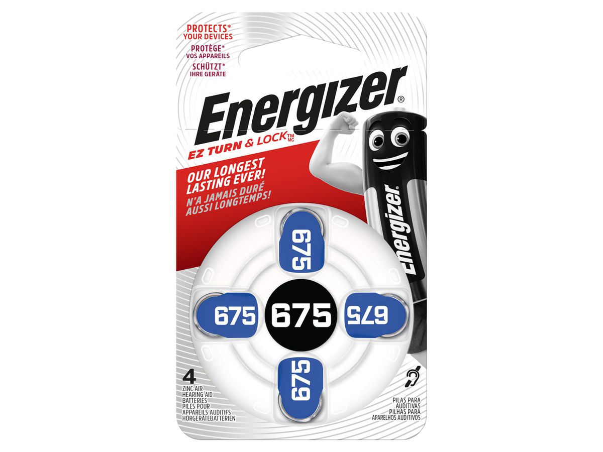 Energizer EZ Turn & Lock 675 1.4V 4-Pack