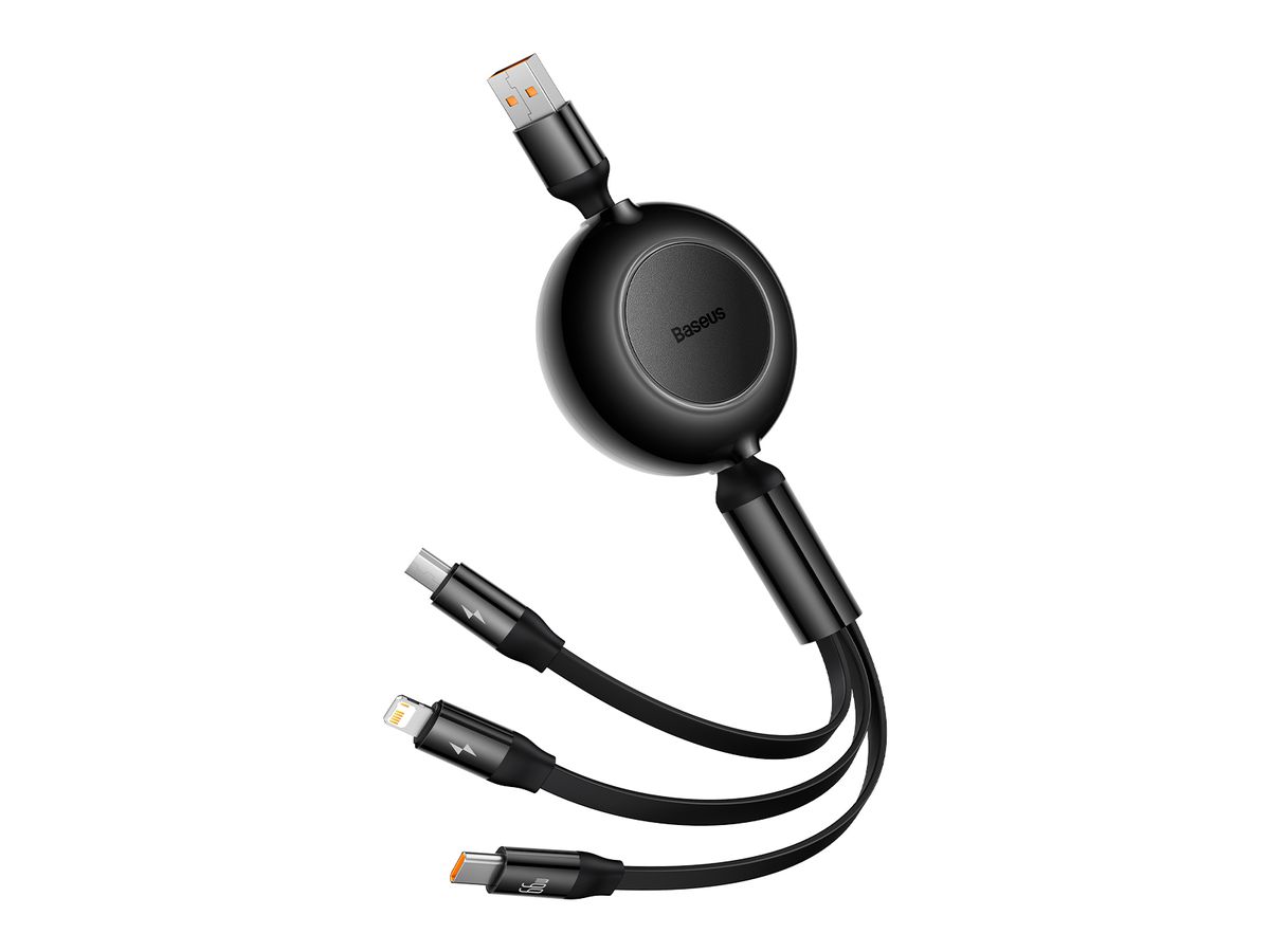 Baseus USB 3-in-1 Cable 1.1m Black