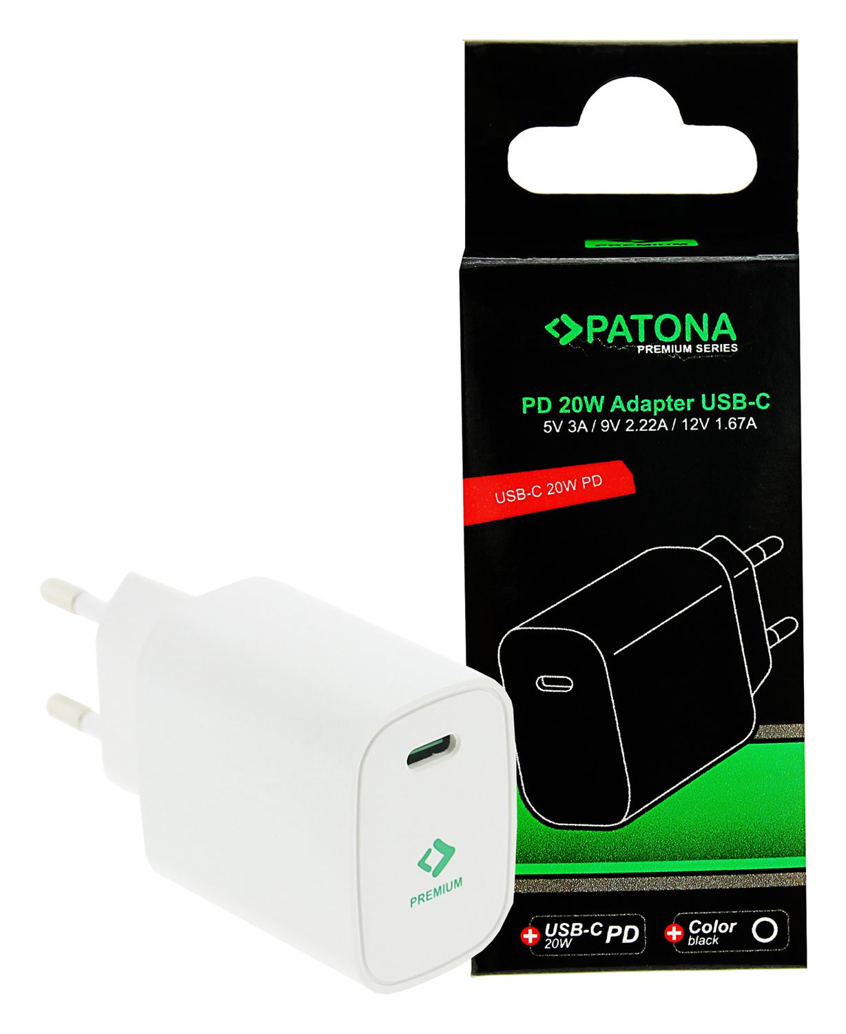 Patona Netzteil PD 20W USB-C 5V 3A White