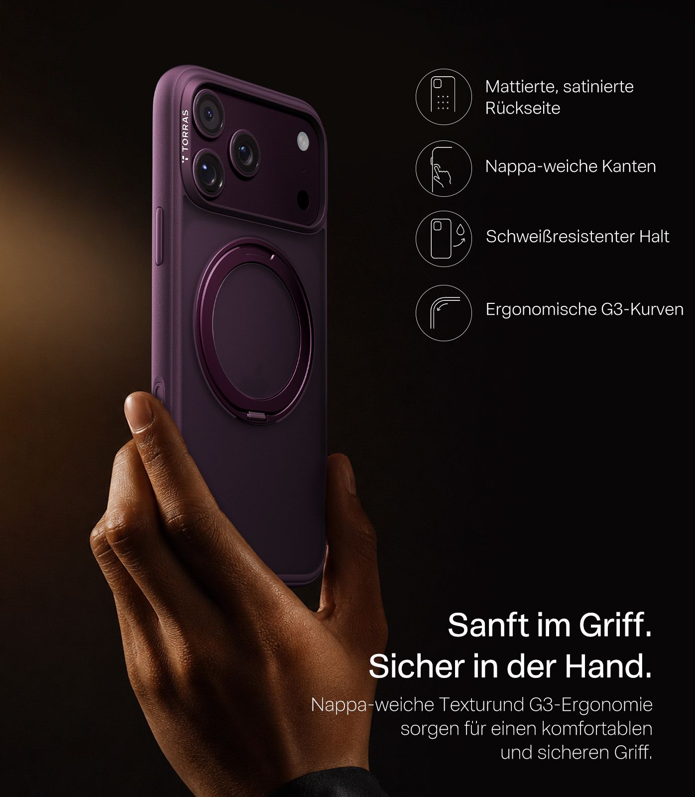Torras Ostand Guardian iP 18 Pro Purple