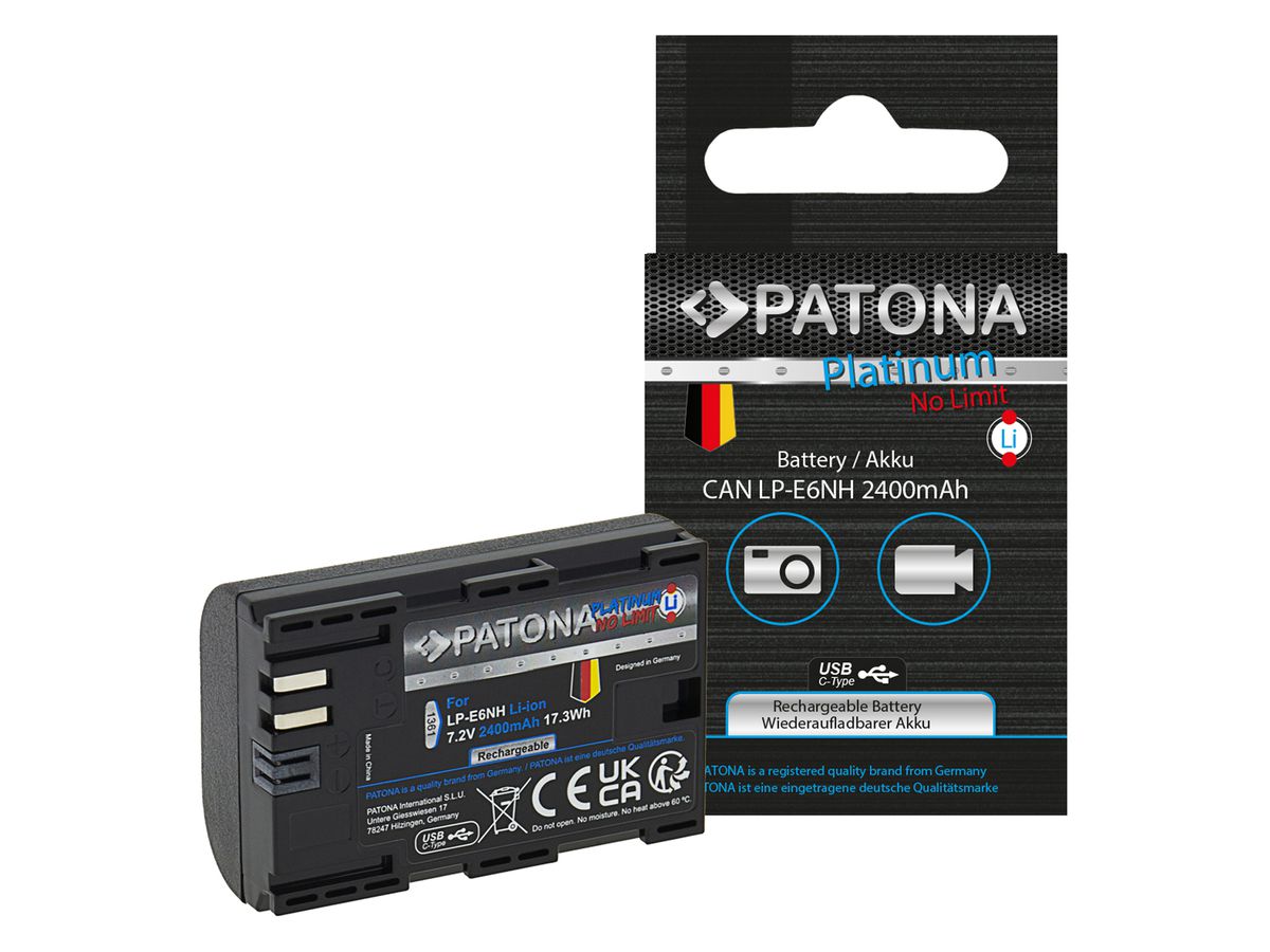 Patona Platinum Canon LP-E6NH USB-C Inp.