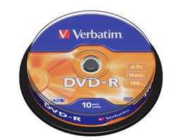 Verbatim DVD-R Spindle 4.7GB 16x 10 Pack