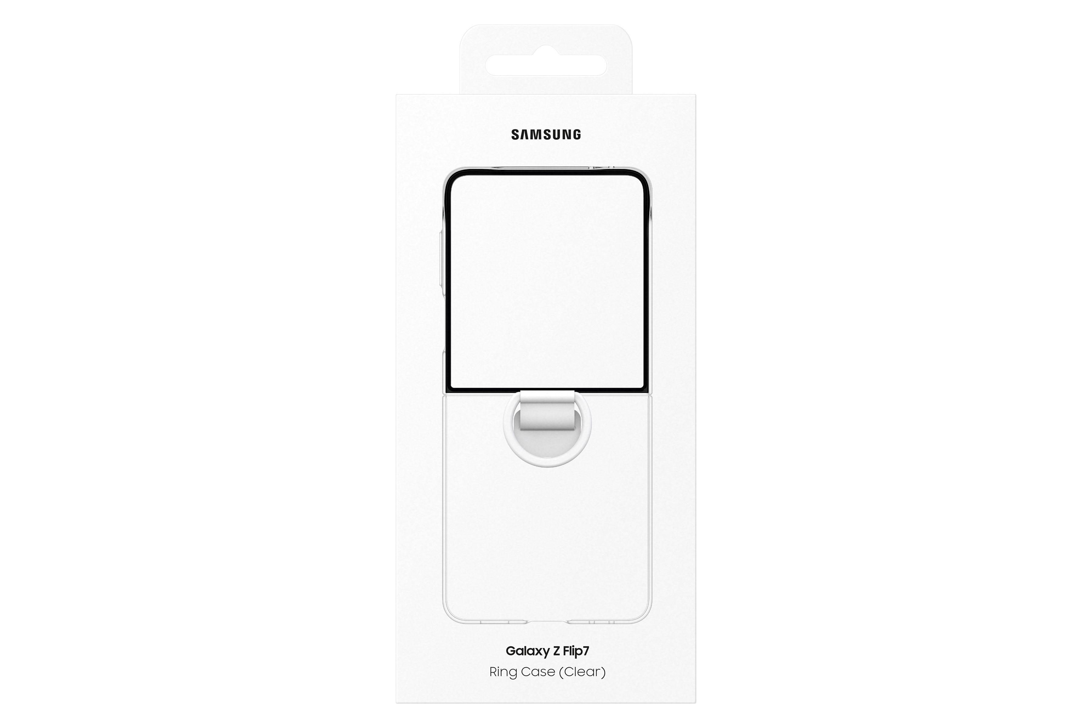 Samsung Flip 7 Ring Case Transparent