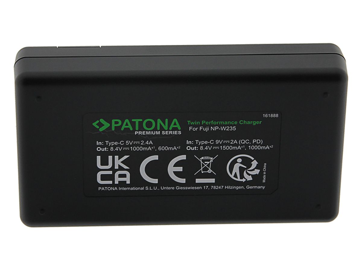 PATONA Premium chargeur double NP-W235