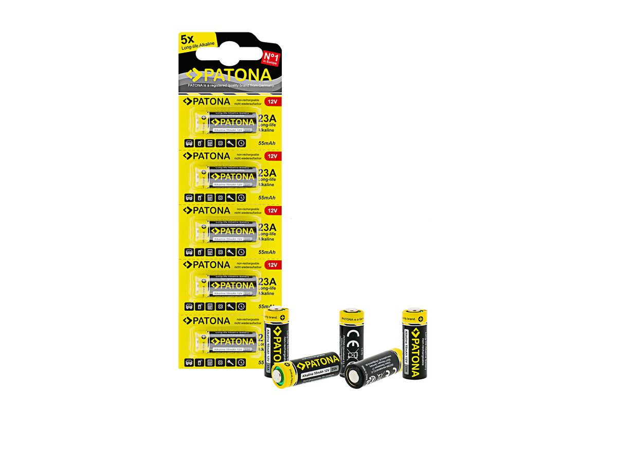 Patona 5 pièces 12V pile alcaline 23A