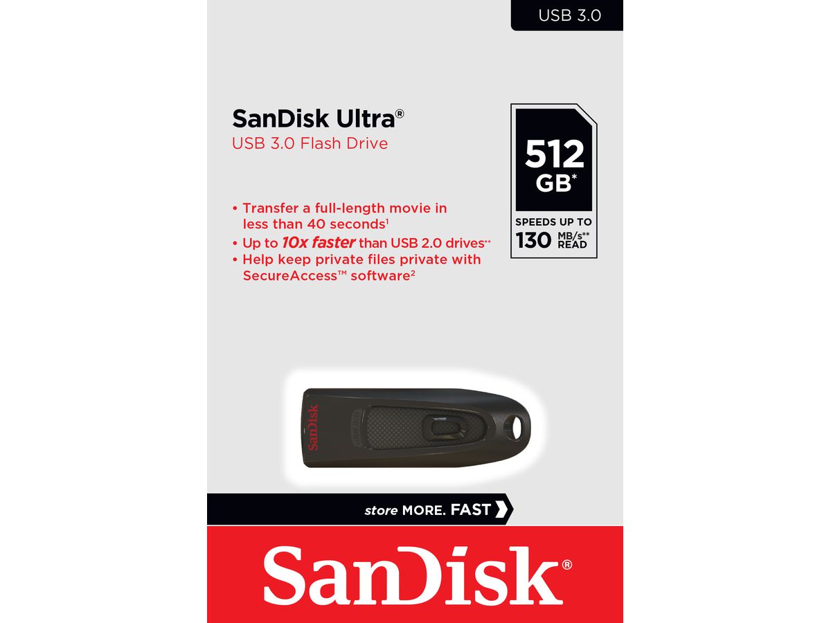 Sandisk Ultra USB 3.0 130MB/s 512GB