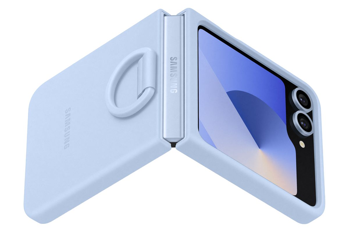Samsung Flip 6 Silicone Case Blue