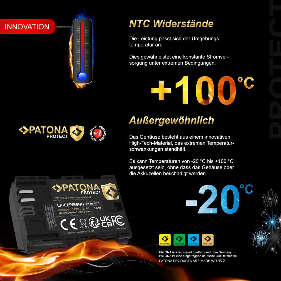 Patona Protect Batterie Canon LP-E6P