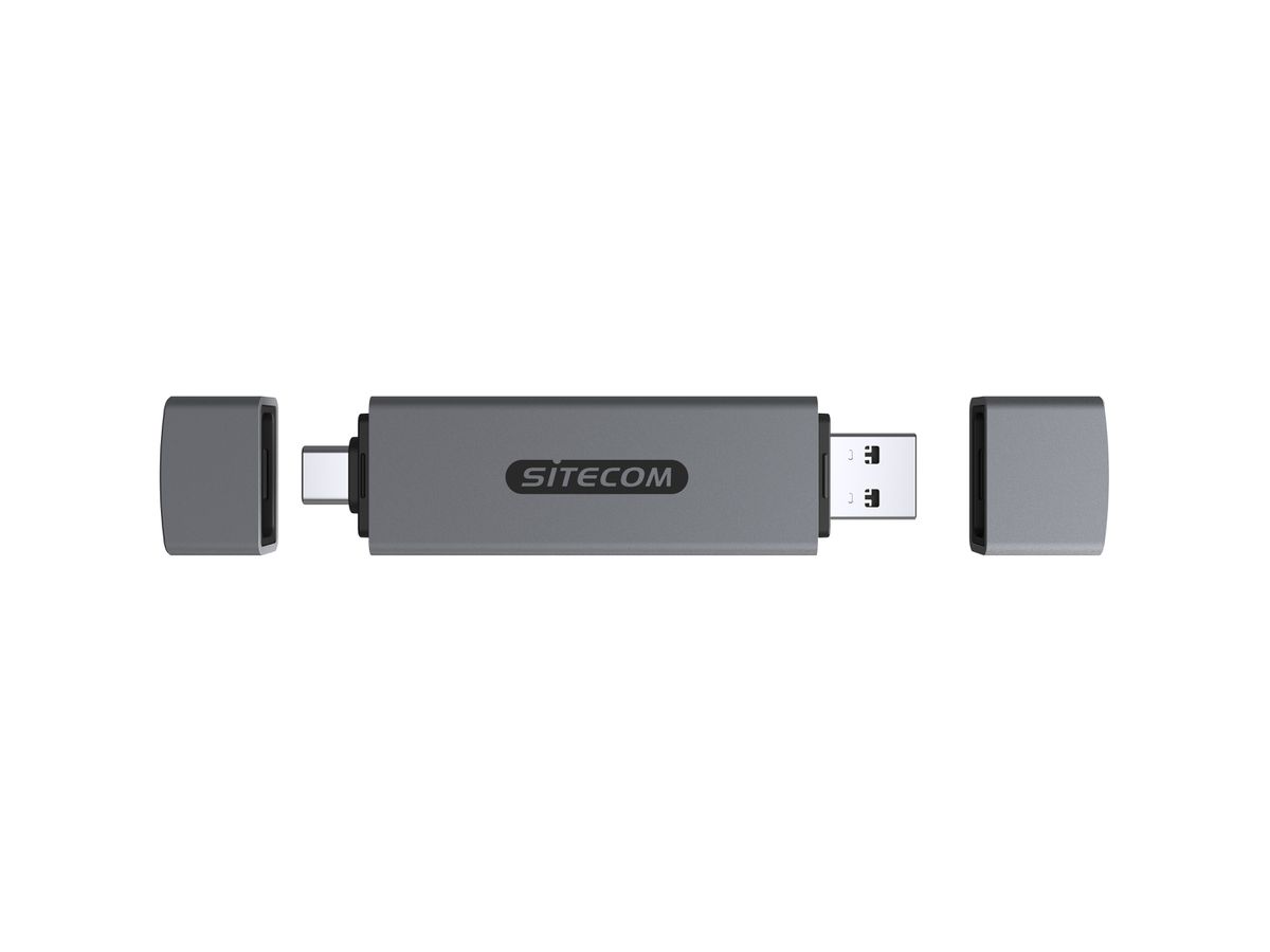 Sitecom USB-A + USB-C Stick Card Reader