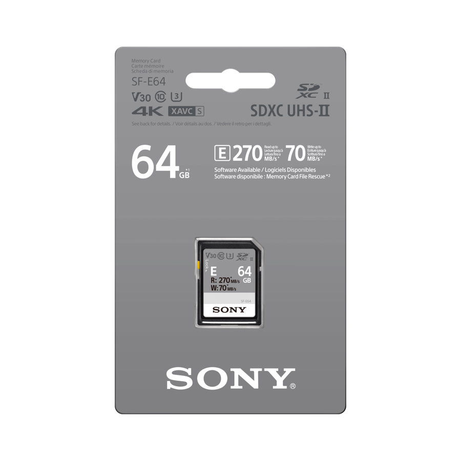 Sony SF-E SDHC 64GB UHS-II 270MBs