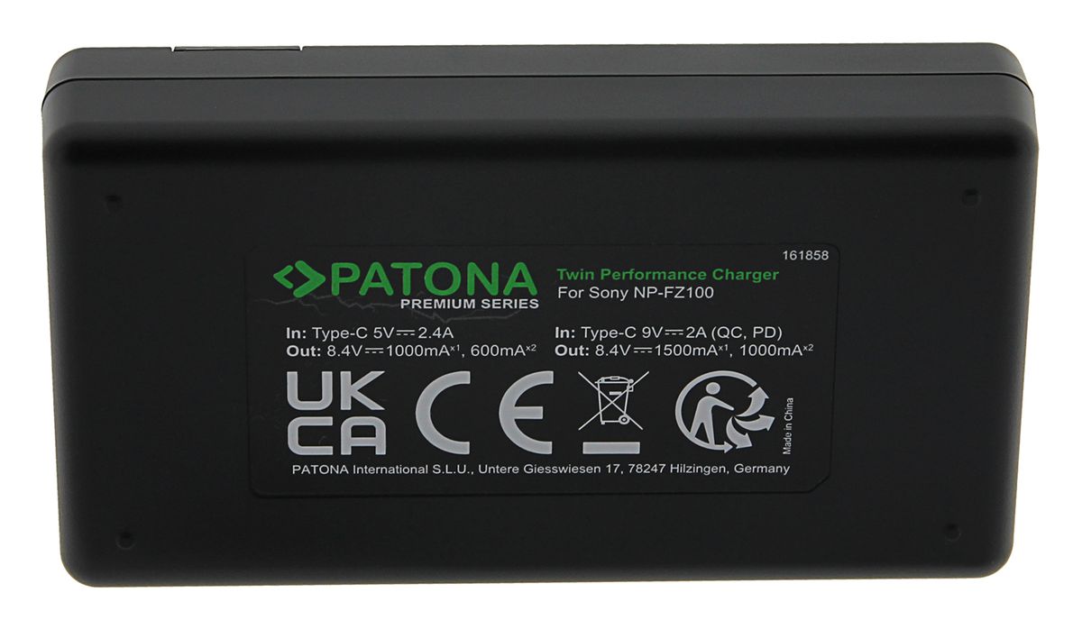 PATONA Premium chargeur double NP-FZ100