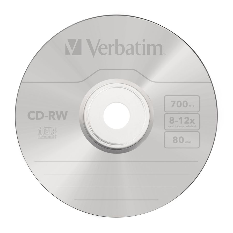 Verbatim CD-RW Jewel 700MB 12x 10 Pack