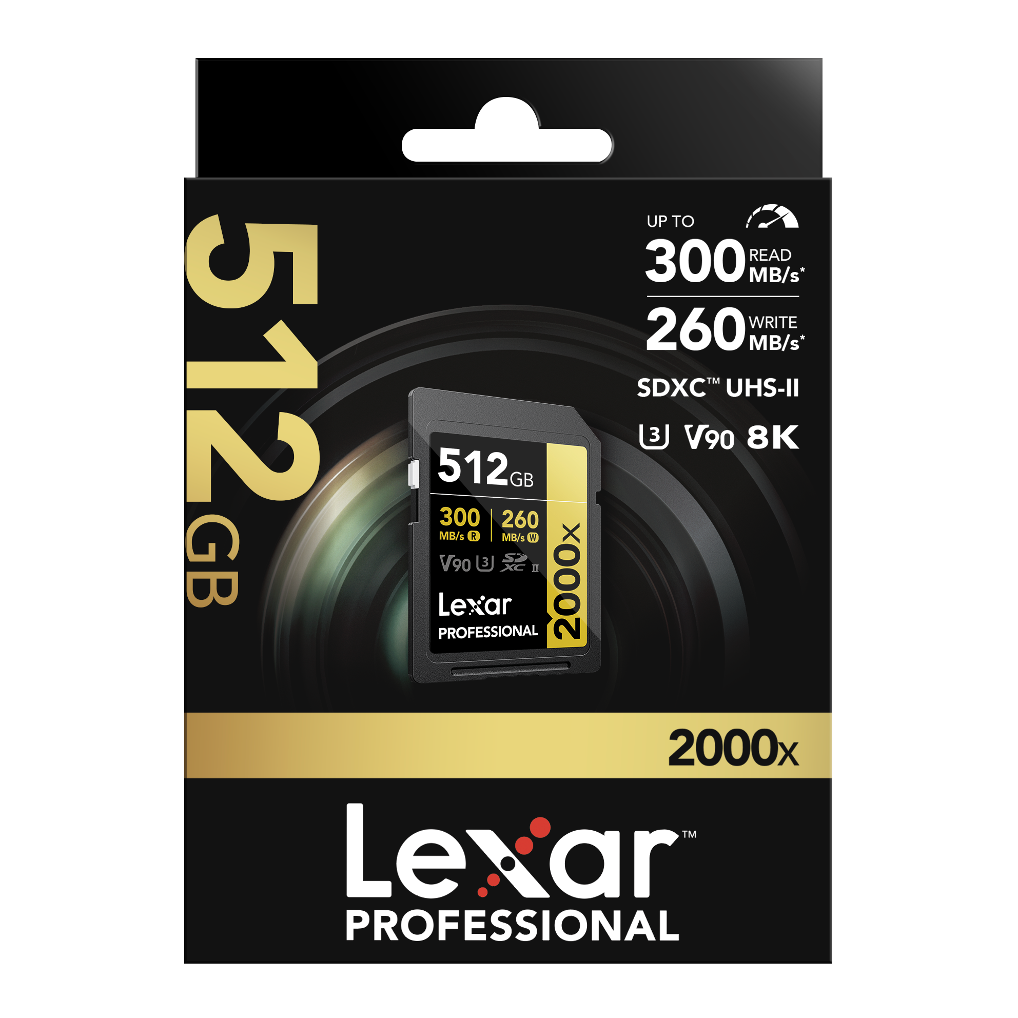 Lexar 2000x UHS-II SDXC 512GB Gold