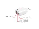 Verbatim GaN 3 Port Charger 65W White