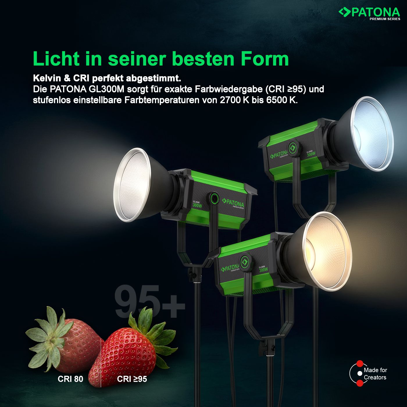 Patona Bi-Color COB-LED-Studiolicht 300W