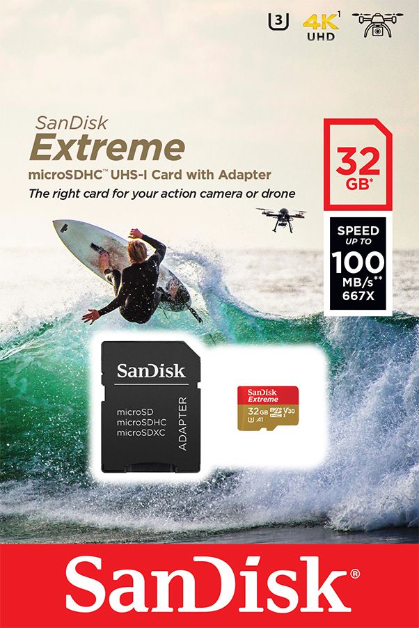 SanDisk Extreme 100MB/s microSDHC 32GB