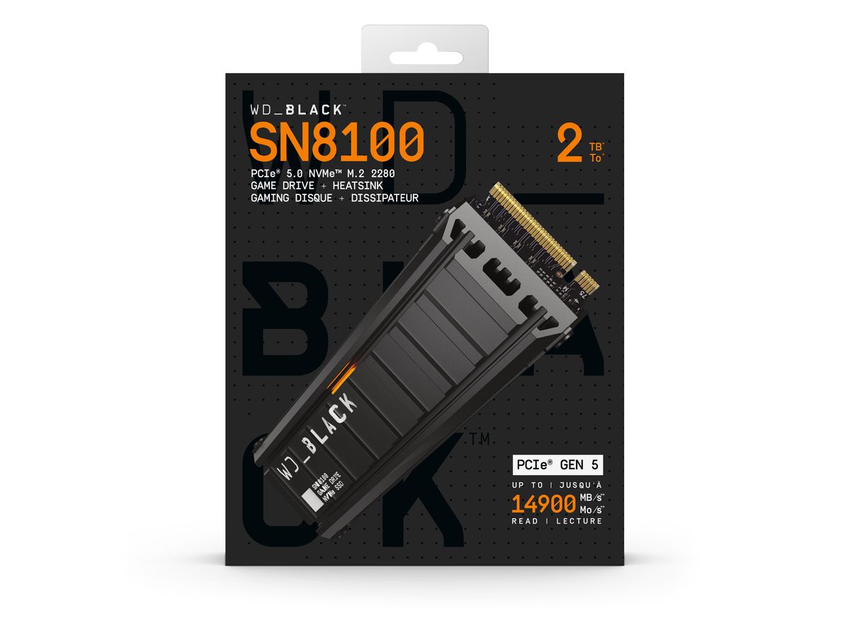 WD BLACK SN8100 SSD 2TB Heatsink