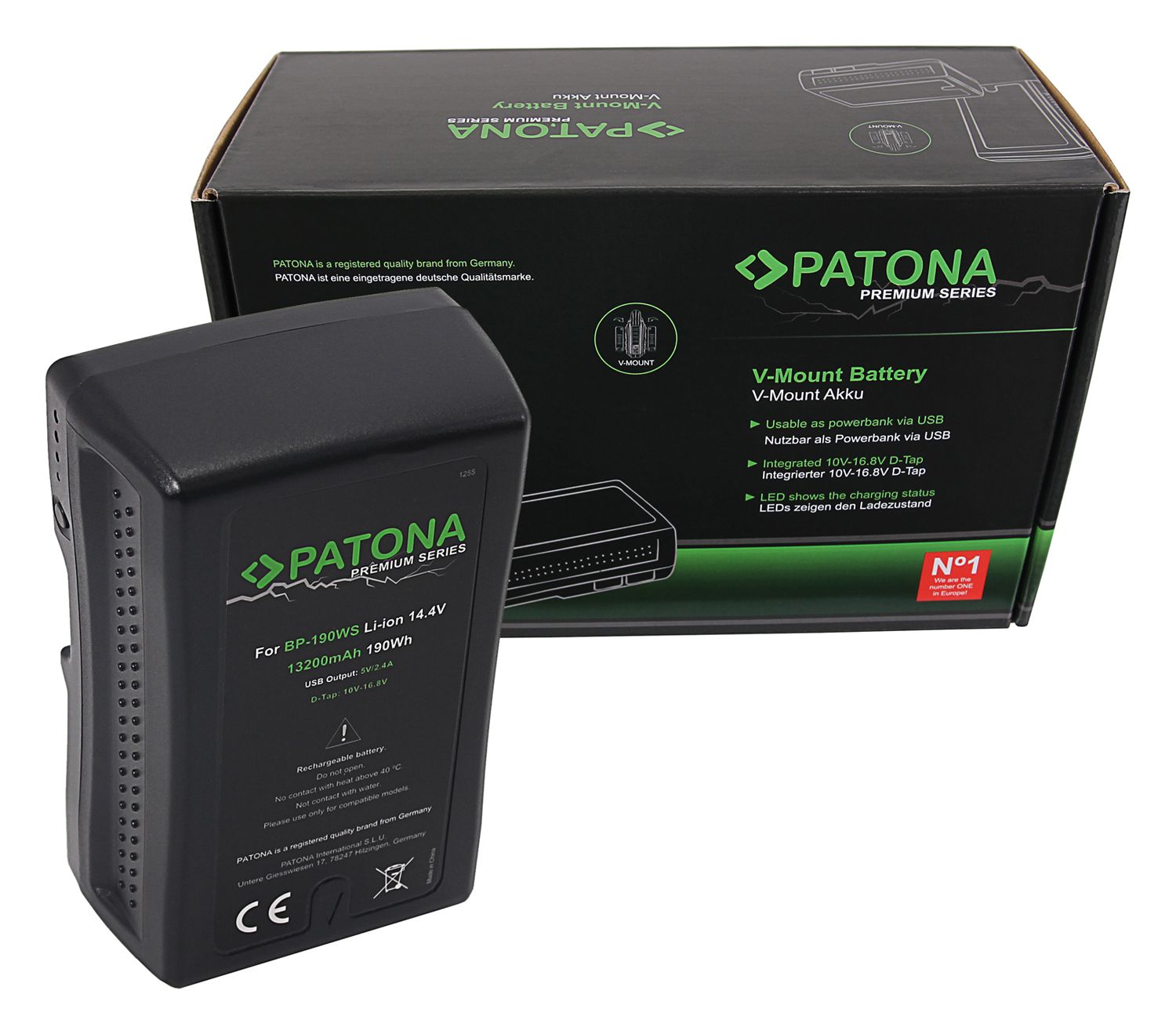Patona Premium Batterie Sony BP-190WS