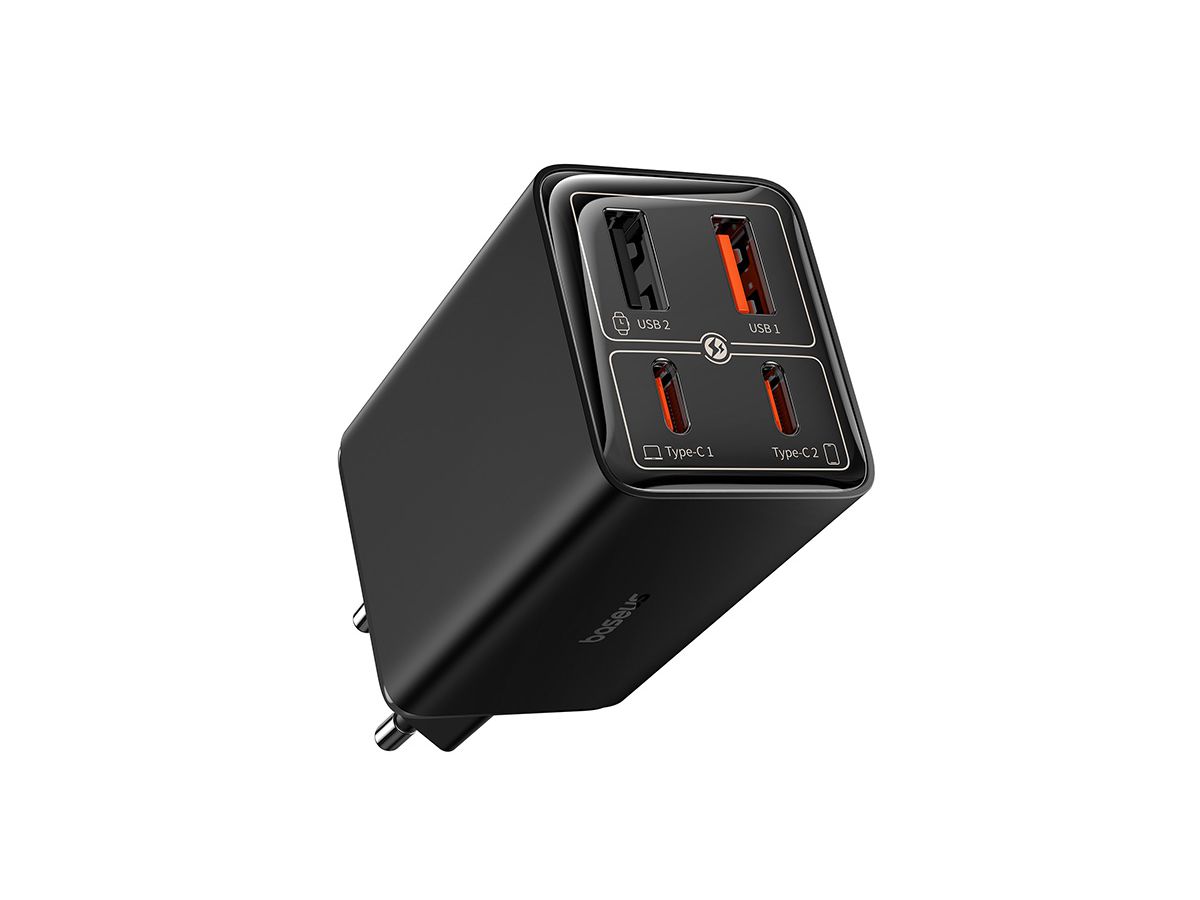 Baseus GaN6 Pro 4 Port Charger 65W Black