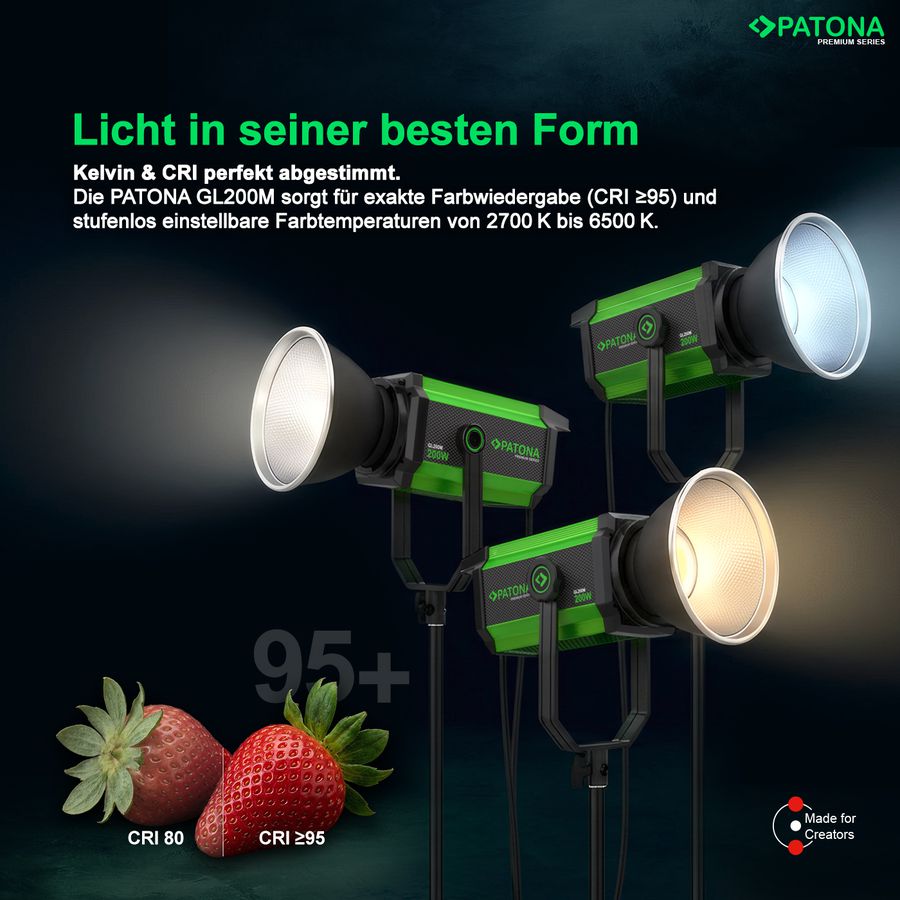 Patona Bi-Color COB LED Studiolicht 200W