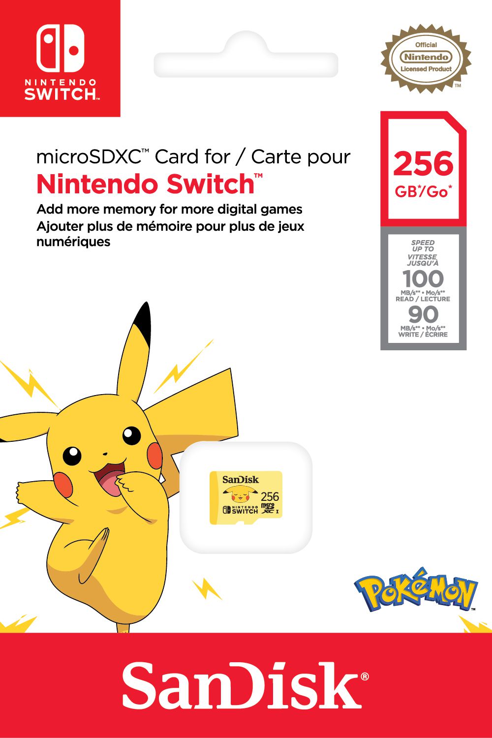 SanDisk microSDXC Nintendo Pokémon 256GB