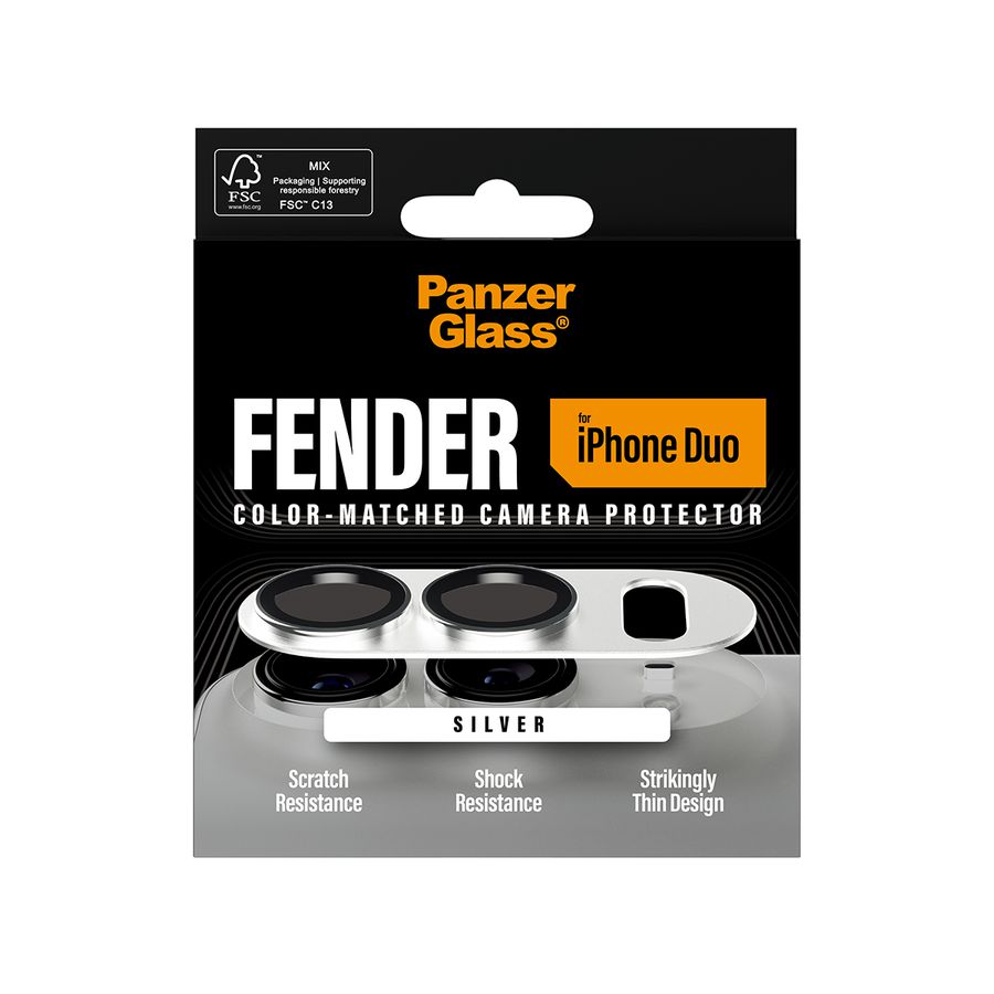 PanzerGlass iP18 Duo Kameraschutz,silber