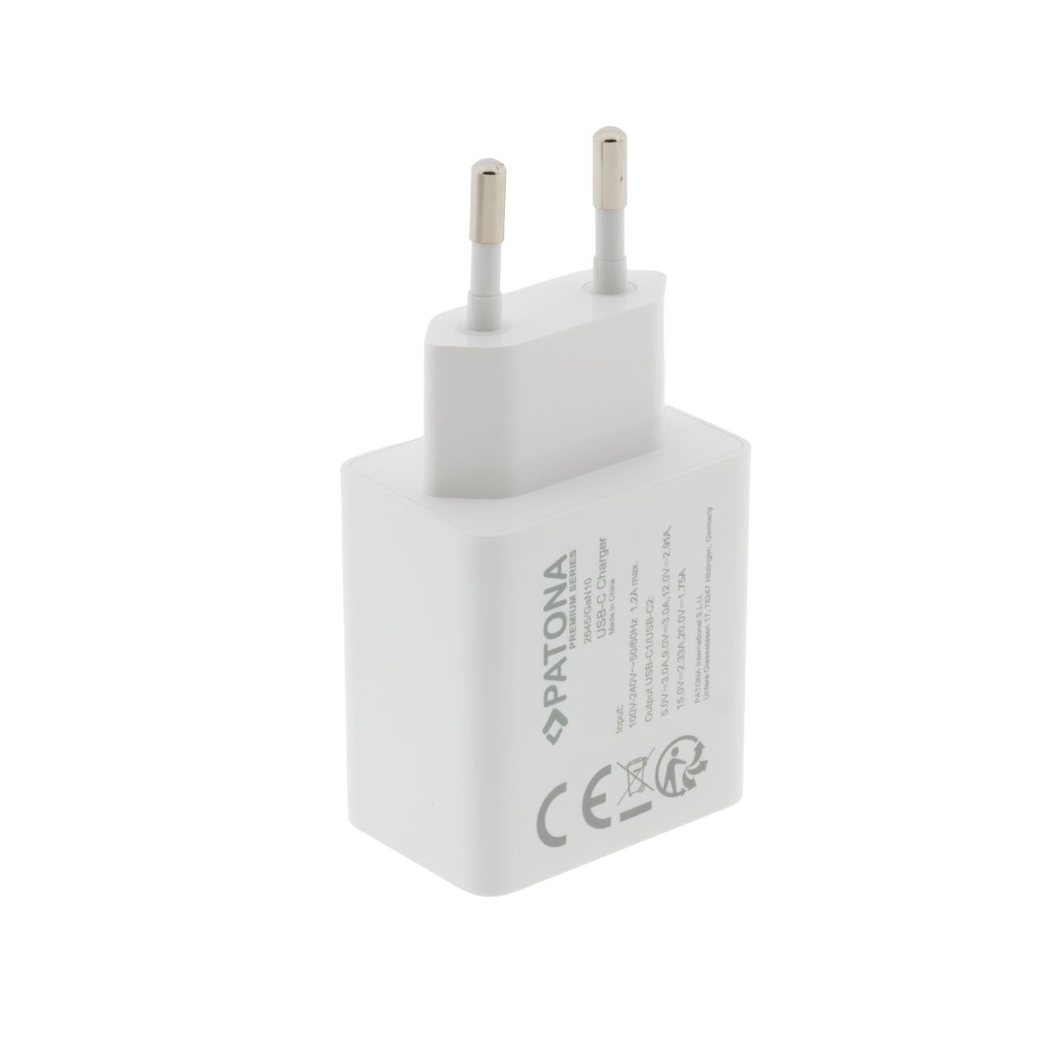 Patona GaN PD 35W 2x USB-C white