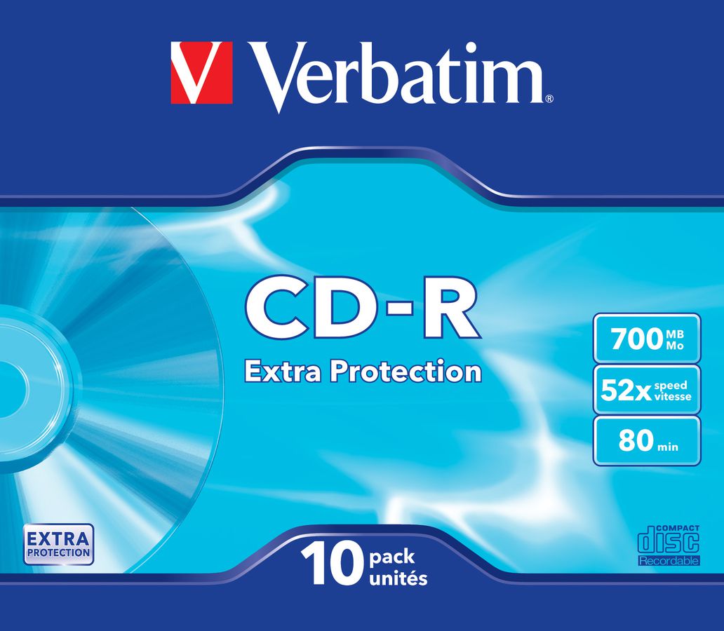 Verbatim CD-R Slim 700MB 52x 10 Pack