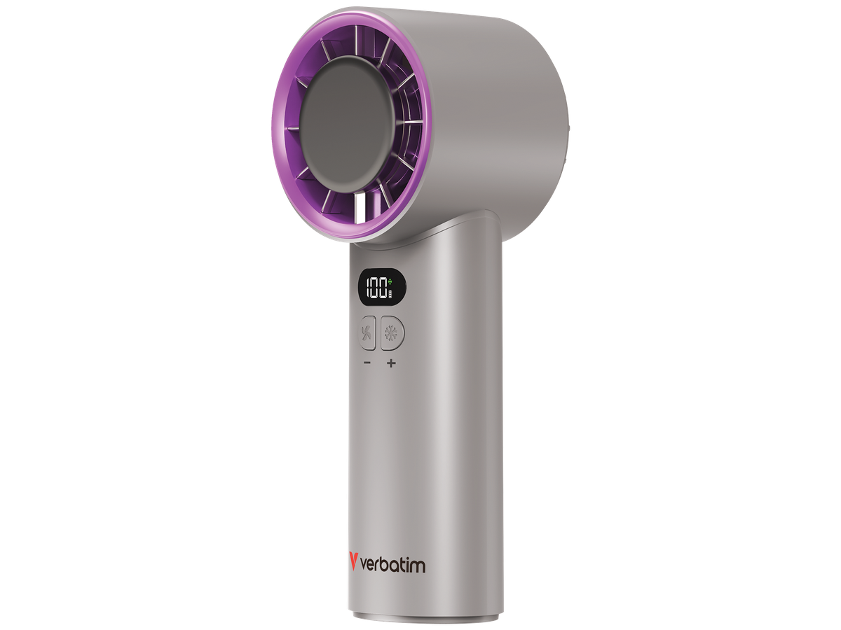 Verbatim CoolnGo Handheld Fan Grey