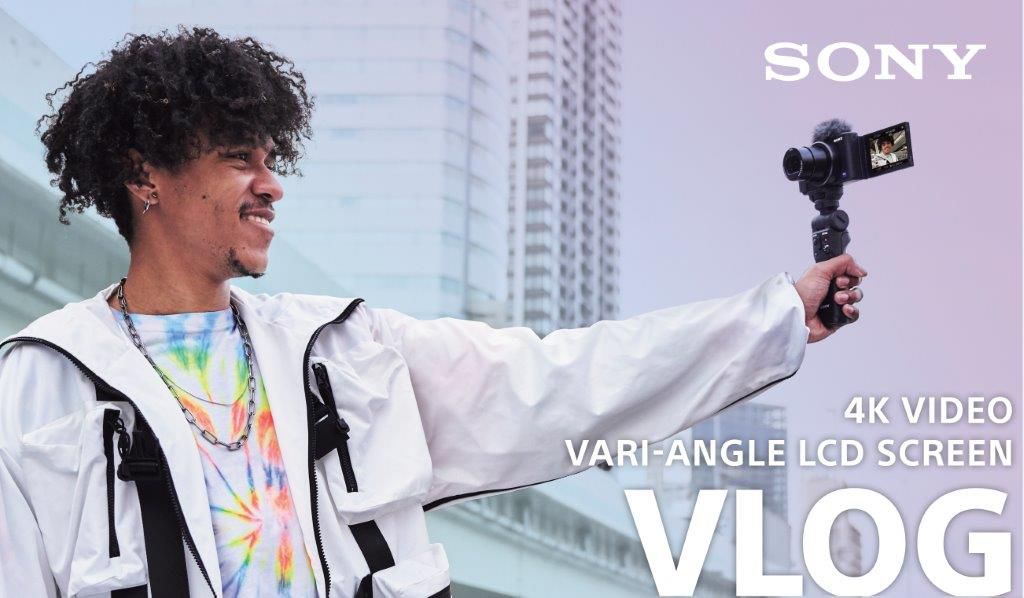 Sony Vlog Camera ZV1 4K + GP-VPT2 Grip