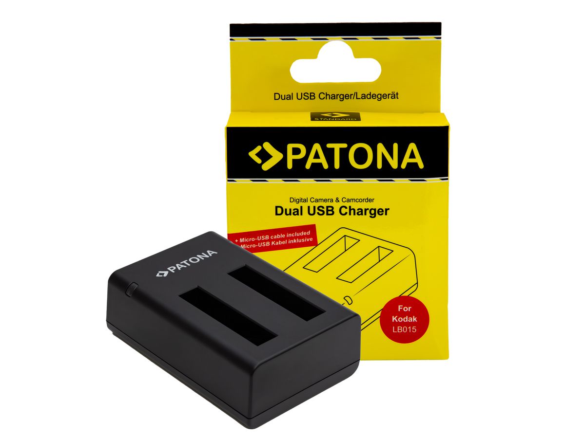 Patona Ladegerät Dual USB Kodak WPZ 2