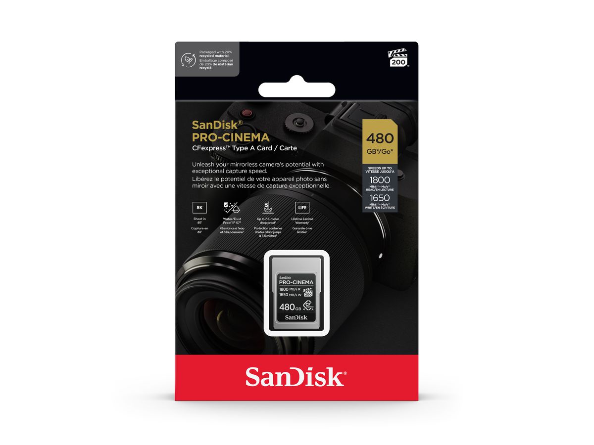 SanDisk CFexpress PRO-CINEMA Typ-A 480GB